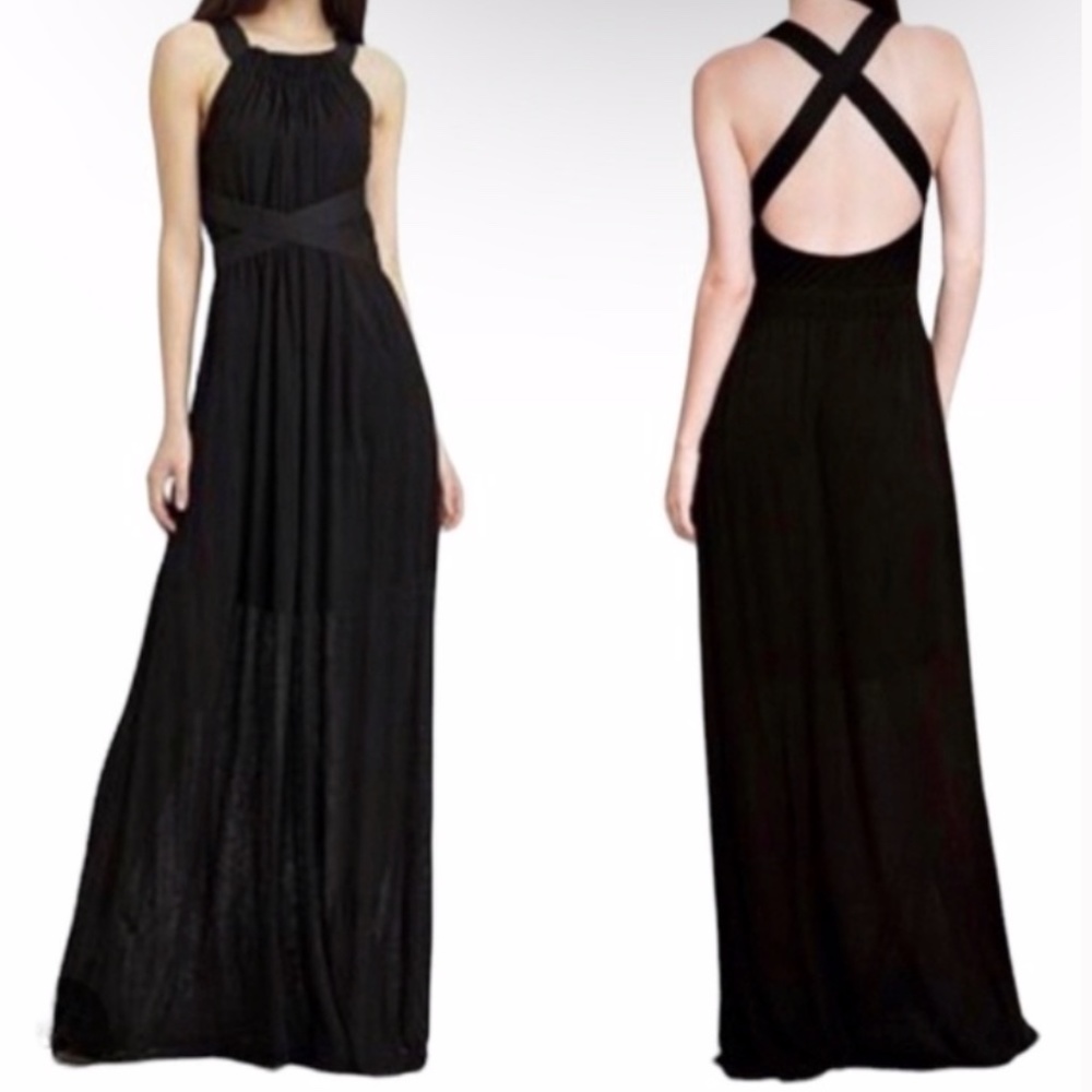 Theory Wrenyn Black Maxi Dress